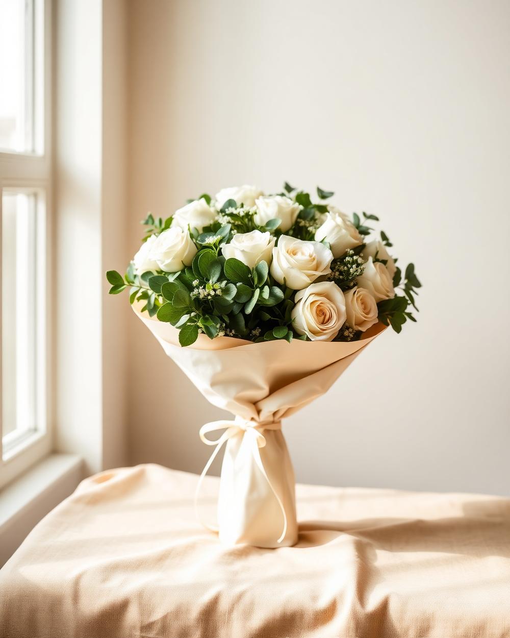 Boeket Witte Rozen